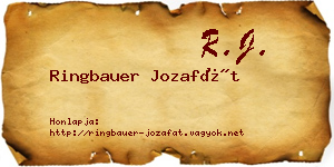 Ringbauer Jozafát névjegykártya